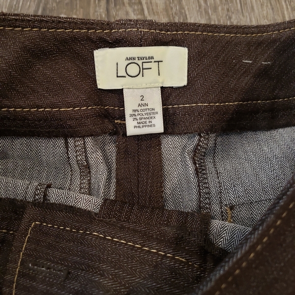 Ann Taylor Loft pants & jacket suit set brown 2 - Picture 9 of 9